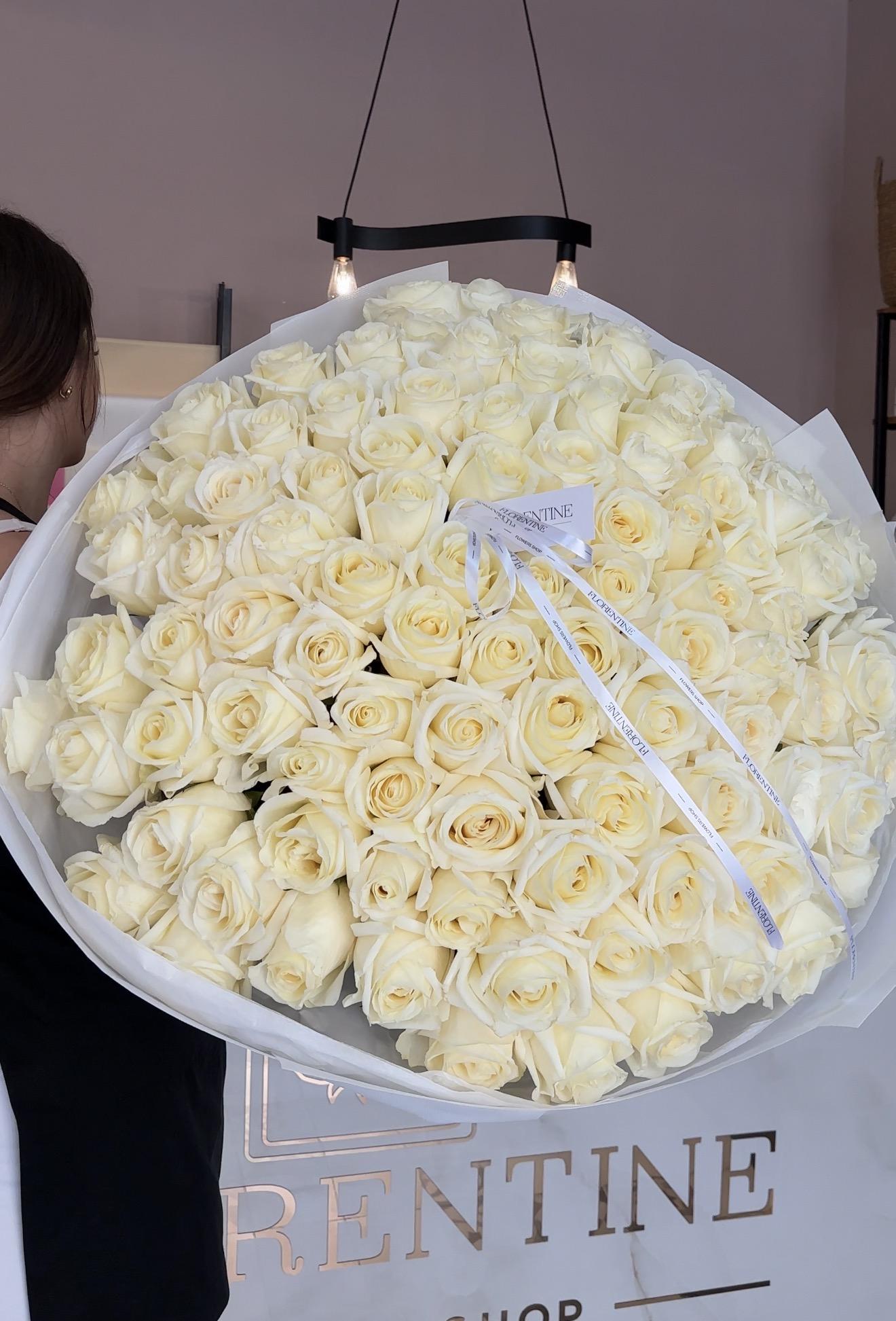 Elegant White Roses